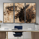 Moose Canvas Wall Art — Rustic Wildlife Painting Print | by MyGreatCanvas | Canvas Wall Art Prints | Photo Prints & Wall Decor