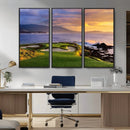 Pebble Beach Golf Wall Art Canvas Print – Iconic Coastal by MyGreatCanvas | Canvas Wall Art Prints | Photo Prints & Wall Decor