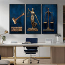 Lady Justice Wall Art Canvas Print – Elegant Gold Legal by MyGreatCanvas | Canvas Wall Art Prints | Photo Prints & Wall Decor