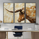 Rustic Longhorn Bull Wall Art Canvas Print – Vintage Western by MyGreatCanvas | Canvas Wall Art Prints | Photo Prints & Wall Decor