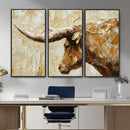 Rustic Longhorn Bull Wall Art Canvas Print – Vintage Western by MyGreatCanvas | Canvas Wall Art Prints | Photo Prints & Wall Decor