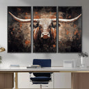 Abstract Longhorn Wall Art Canvas Print – Vintage Western by MyGreatCanvas | Canvas Wall Art Prints | Photo Prints & Wall Decor