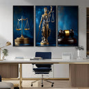 Lady Justice Wall Art Canvas Print – Elegant Gold Legal by MyGreatCanvas | Canvas Wall Art Prints | Photo Prints & Wall Decor