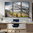 Sakura Cherry Blossom Pathway Canvas Wall Art – Tranquil