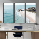 Aerial Beach Wall Art Canvas Print, Coastal Ocean Waves and by MyGreatCanvas | Canvas Wall Art Prints | Photo Prints & Wall Decor