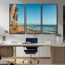 Scenic Beach Wall Art Canvas Print – Tall Palm Trees, Sandy by MyGreatCanvas | Canvas Wall Art Prints | Photo Prints & Wall Decor