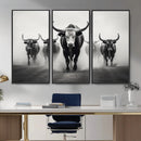 Texas Longhorn Wall Art Canvas Print, Framed Speckled Cow by MyGreatCanvas | Canvas Wall Art Prints | Photo Prints & Wall Decor