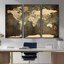 Large Framed Vintage World Map Wall Art Print for Home Wall by MyGreatCanvas | Canvas Wall Art Prints | Photo Prints & Wall Decor