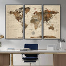 World Map Canvas Print – Framed Detailed Map of the World by MyGreatCanvas | Canvas Wall Art Prints | Photo Prints & Wall Decor