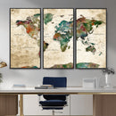 World Map Canvas Print – Framed Detailed Map of the World