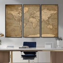 World Map Canvas Print – Framed Travel Map Wall Art for by MyGreatCanvas | Canvas Wall Art Prints | Photo Prints & Wall Decor