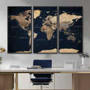 World Map Canvas Print – Detailed Map of the World Wall Art by MyGreatCanvas | Canvas Wall Art Prints | Photo Prints & Wall Decor
