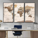 World Map Canvas Print – Framed Travel Map Wall Art for by MyGreatCanvas | Canvas Wall Art Prints | Photo Prints & Wall Decor