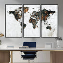 Large World Map Canvas Print – Framed Travel Map Wall Art
