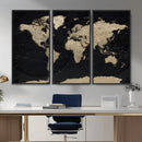 World Map Wall Art Print – Detailed Map of the World Wall by MyGreatCanvas | Canvas Wall Art Prints | Photo Prints & Wall Decor