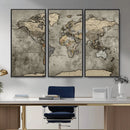 World Map Canvas Print – Detailed Map of the World Wall Art