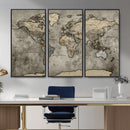 World Map Canvas Print – Detailed Map of the World Wall Art