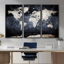 Vintage World Map Canvas Wall Art – Antique Triptych Map by MyGreatCanvas | Canvas Wall Art Prints | Photo Prints & Wall Decor