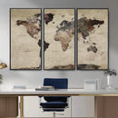 World Map Canvas Print – Detailed Map of the World Adventure by MyGreatCanvas | Canvas Wall Art Prints | Photo Prints & Wall Decor