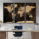 World Map Canvas Print – Detailed Map of the World Wall Art