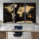 Extra Large World Map Canvas Print – Detailed Map Classic