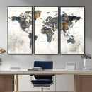 World Map Wall Art Canvas Print for Office Wall Decor by MyGreatCanvas | Canvas Wall Art Prints | Photo Prints & Wall Decor