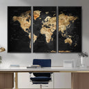 World Map Canvas Wall Art with Famous Landmarks – Framed by MyGreatCanvas | Canvas Wall Art Prints | Photo Prints & Wall Decor
