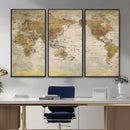 World Map Canvas Print – Detailed Map of the World Wall Art by MyGreatCanvas | Canvas Wall Art Prints | Photo Prints & Wall Decor
