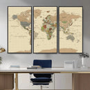 Extra Large World Map Canvas Print – Detailed Map of the by MyGreatCanvas | Canvas Wall Art Prints | Photo Prints & Wall Decor