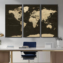 World Map Canvas Print – Framed World Map Wall Art for
