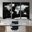World Map Canvas Print – Framed Push Pin Wall Art, Color by MyGreatCanvas | Canvas Wall Art Prints | Photo Prints & Wall Decor