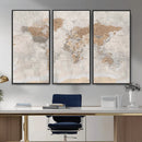 Detailed World Map Wall Art Canvas Print for Home and Office Decor by MyGreatCanvas | Canvas Wall Art Prints | Photo Prints & Wall Decor