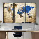 World Map Canvas Print – Colorful Abstract Travel Map, by MyGreatCanvas | Canvas Wall Art Prints | Photo Prints & Wall Decor
