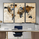 World Map Canvas Print – Framed Travel Map Wall Art for by MyGreatCanvas | Canvas Wall Art Prints | Photo Prints & Wall Decor
