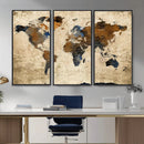 World Map Wall Art Canvas Print, Modern Decorative Framed by MyGreatCanvas | Canvas Wall Art Prints | Photo Prints & Wall Decor