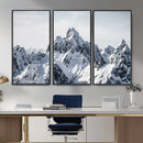 Snowy Mountain Range Canvas Print, Alpine Peaks Landscape by MyGreatCanvas | Canvas Wall Art Prints | Photo Prints & Wall Decor