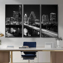 Austin Skyline Wall Art Canvas Print, Austin Downtown Night by MyGreatCanvas | Canvas Wall Art Prints | Photo Prints & Wall Decor