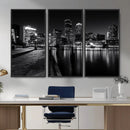 Boston Wall Art Canvas Print, Boston City Downtown Night by MyGreatCanvas | Canvas Wall Art Prints | Photo Prints & Wall Decor