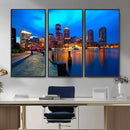 Boston Wall Art Canvas Print, Boston City Downtown Night by MyGreatCanvas | Canvas Wall Art Prints | Photo Prints & Wall Decor