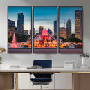 Chicago Wall Art Canvas Print - Chicago City Downtown Night by MyGreatCanvas | Canvas Wall Art Prints | Photo Prints & Wall Decor