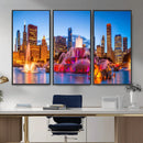 Chicago Wall Art Canvas Print, Chicago City Downtown Night by MyGreatCanvas | Canvas Wall Art Prints | Photo Prints & Wall Decor