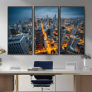 Chicago Wall Art Canvas Print - Chicago City Downtown Night by MyGreatCanvas | Canvas Wall Art Prints | Photo Prints & Wall Decor