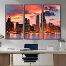 Chicago Wall Art Canvas Print - Chicago City Downtown Night by MyGreatCanvas | Canvas Wall Art Prints | Photo Prints & Wall Decor