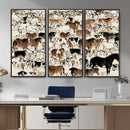 Farmhouse Animals Horse Longhorn Cow Wall Art Canvas Print - by MyGreatCanvas | Canvas Wall Art Prints | Photo Prints & Wall Decor