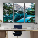 Alpine Mountain Lake Wall Art Canvas Print – Turquoise by MyGreatCanvas | Canvas Wall Art Prints | Photo Prints & Wall Decor
