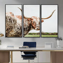 Texas Catle Longhorn Wall Art Canvas Print for Farmhouse by MyGreatCanvas | Canvas Wall Art Prints | Photo Prints & Wall Decor