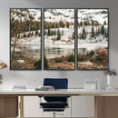 Snowy Mountain Landscape Wall Art Canvas Print, Alpine Pine by MyGreatCanvas | Canvas Wall Art Prints | Photo Prints & Wall Decor