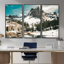 Snowy Mountain Wall Art Canvas Print, Alpine Pine Forest by MyGreatCanvas | Canvas Wall Art Prints | Photo Prints & Wall Decor