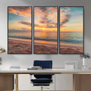Sunset Beach Wall Art Canvas Print – Soft Coastal by MyGreatCanvas | Canvas Wall Art Prints | Photo Prints & Wall Decor