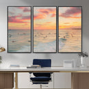 Sunset Beach Wall Art Canvas Print – Soft Coastal by MyGreatCanvas | Canvas Wall Art Prints | Photo Prints & Wall Decor